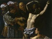 CECCO DEL CARAVAGGIO Martyrdom of Saint Sebastian. painting